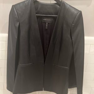 XS BCBGMaxAzria Faux Leather Cape